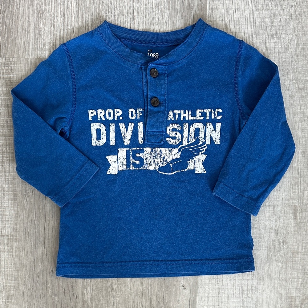 Kids Long Sleeve Blue Tee